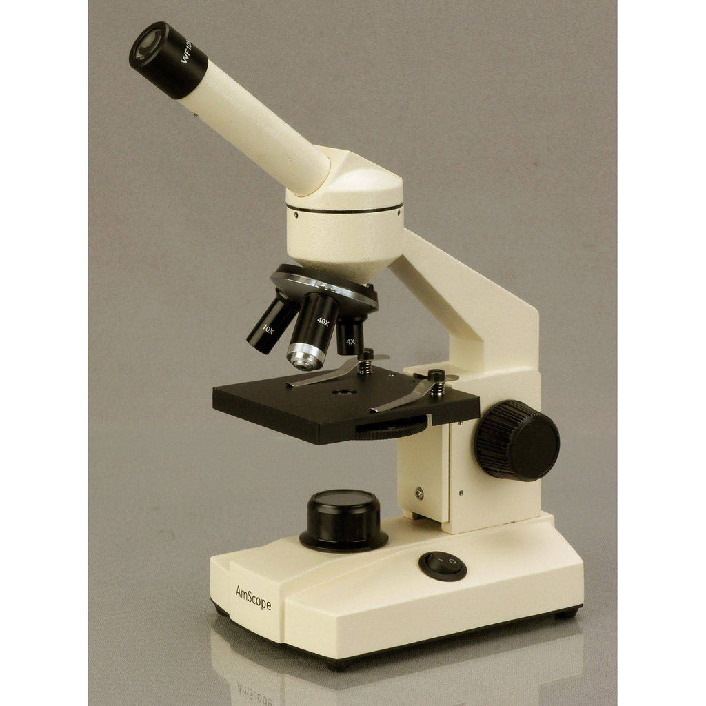 All-Metal All Optical Glass Lens Student Biological Field Microscope with LED Light Y419