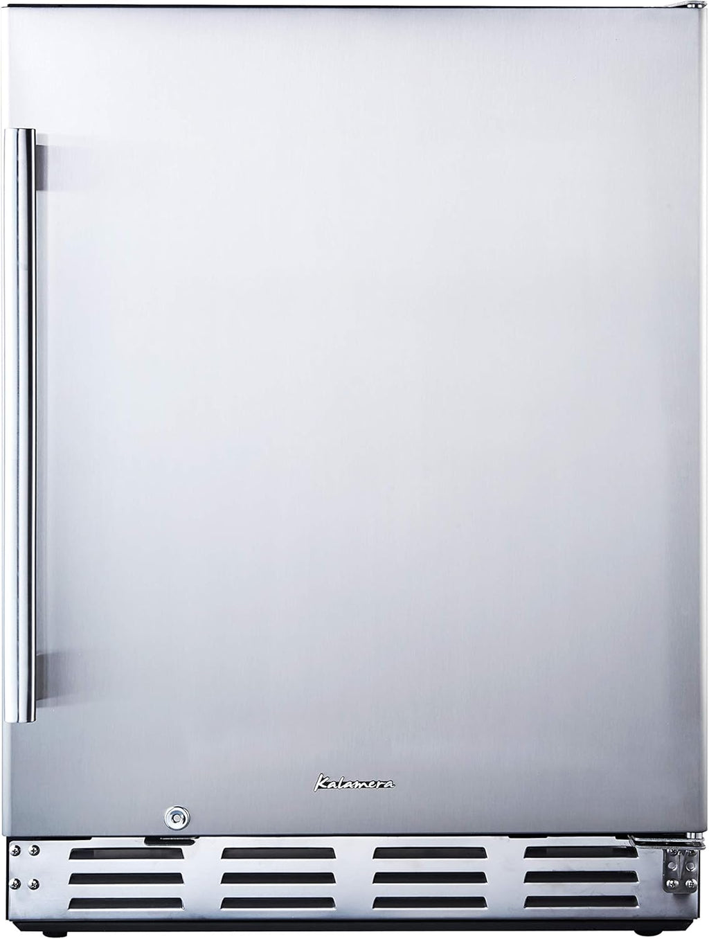 Stainless Steel Beverage Refrigerator, Under Counter 24 inch, 154 Cans D75560