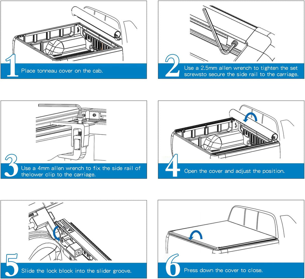 Soft Roll Up Truck Bed Tonneau Cover S324160