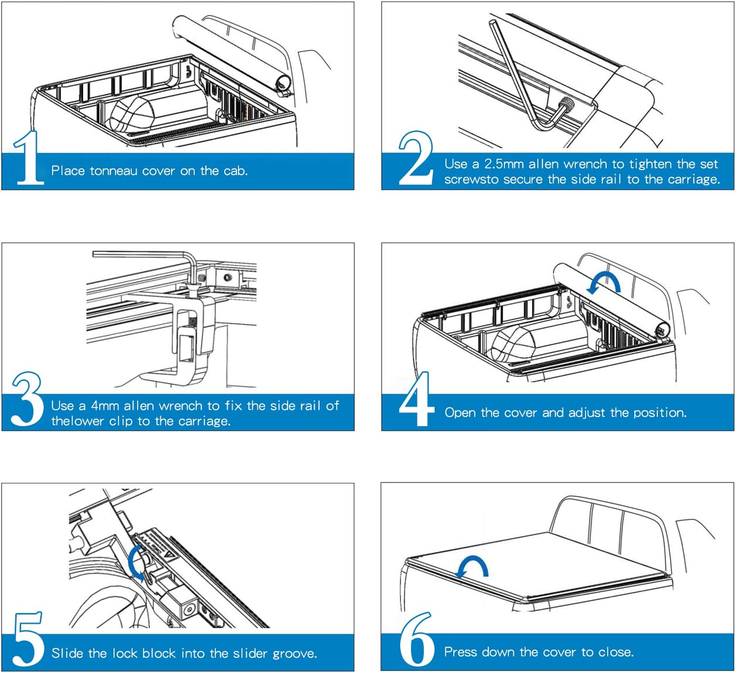 Soft Roll Up Truck Bed Tonneau Cover S324160