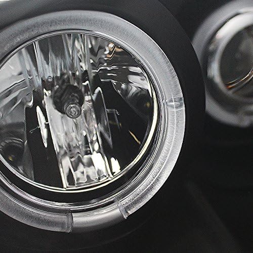 Black Dual Halo Projector LED Headlights and Dark Red Tail Lights X794