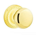 Polished Brass Passage Door Knob with Rope Rose Y4053