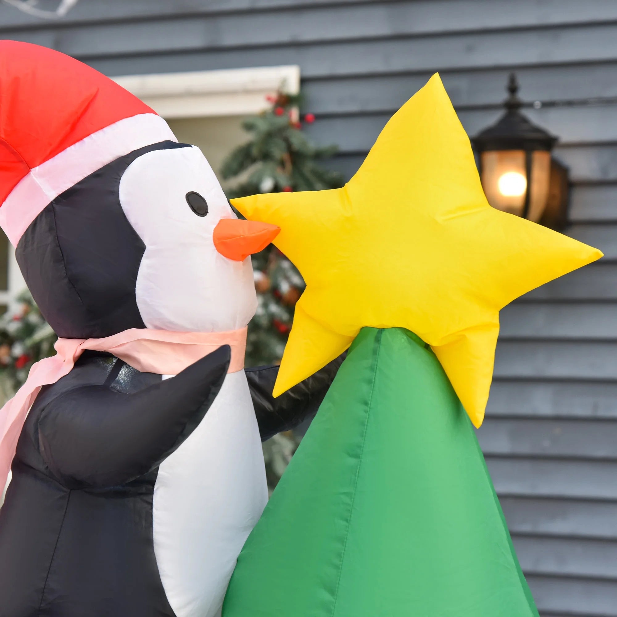 6' Lighted Christmas Tree Santa Claus Yard Inflatable F654