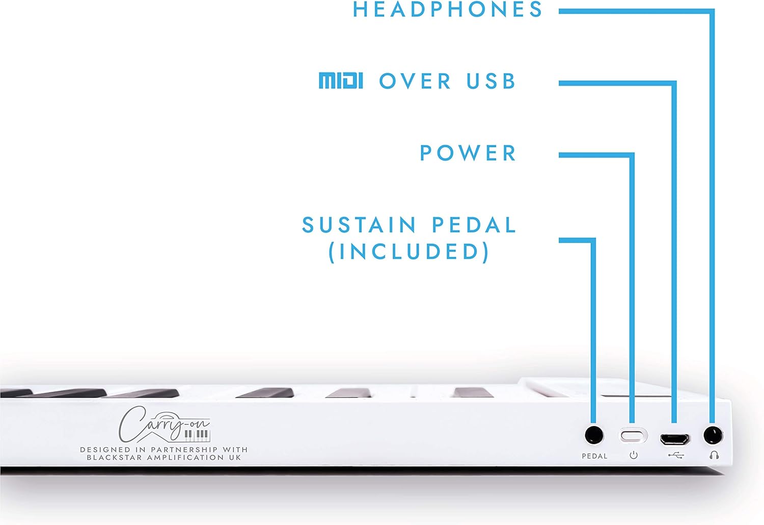 White Portable 88 Key Digital Piano Keyboard with Rechargeable Battery K769788
