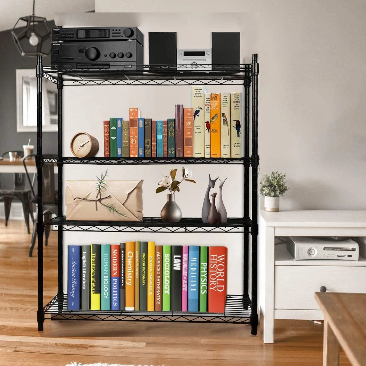 4 Shelf Wire Shelving Unit, 36" L x 14" W x 54" H C71239