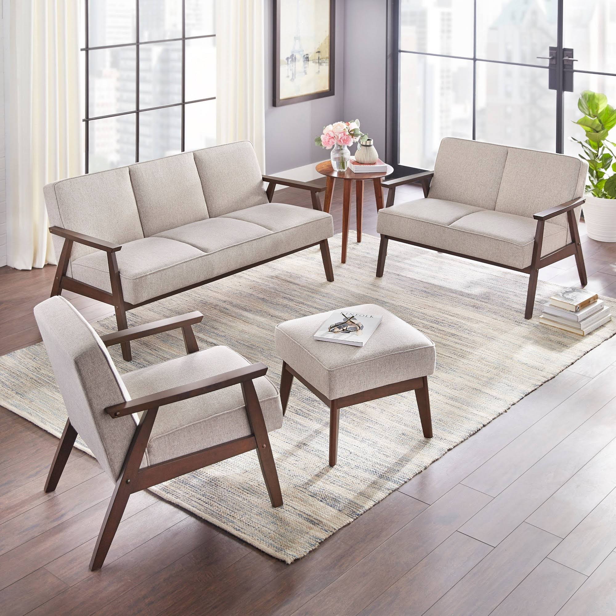 Sonia Chair & Ottoman Gray T220178