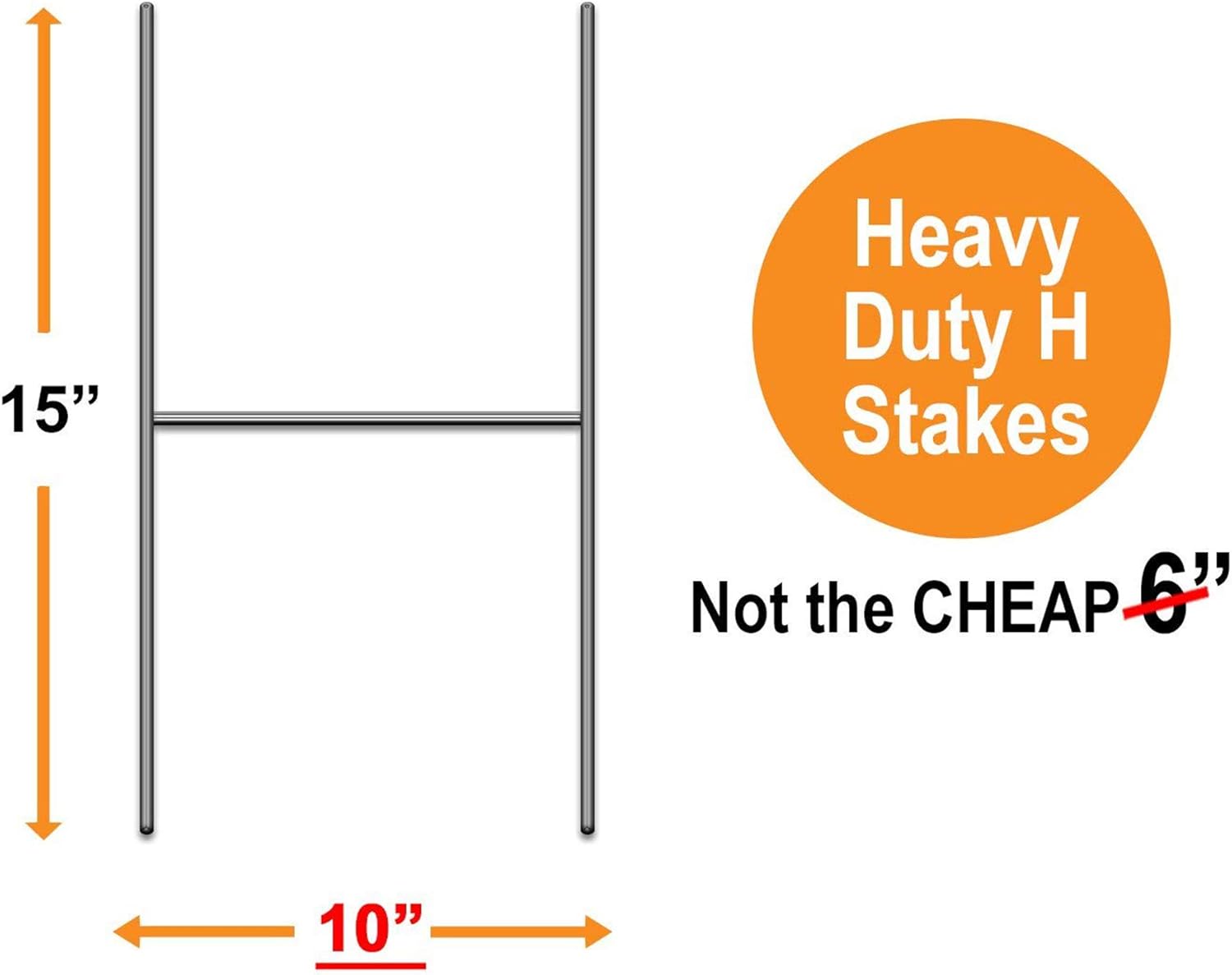 Custom Yard Signs 18"x12" Single Sided, Metal Stakes Included M678