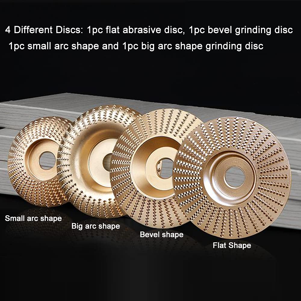 4pcs Tungsten Carbide Grinding Wheel Disc Set for Angle Grinder Q38712