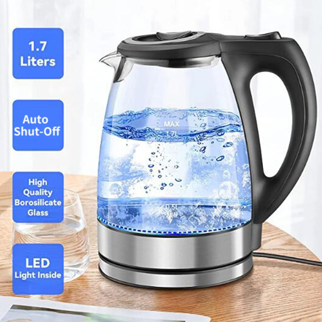 1500W Electric Glass Kettle with Auto Shut-Off S292