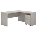 Gray Sand L Shaped Desk with Mobile File Cabinet X11049
