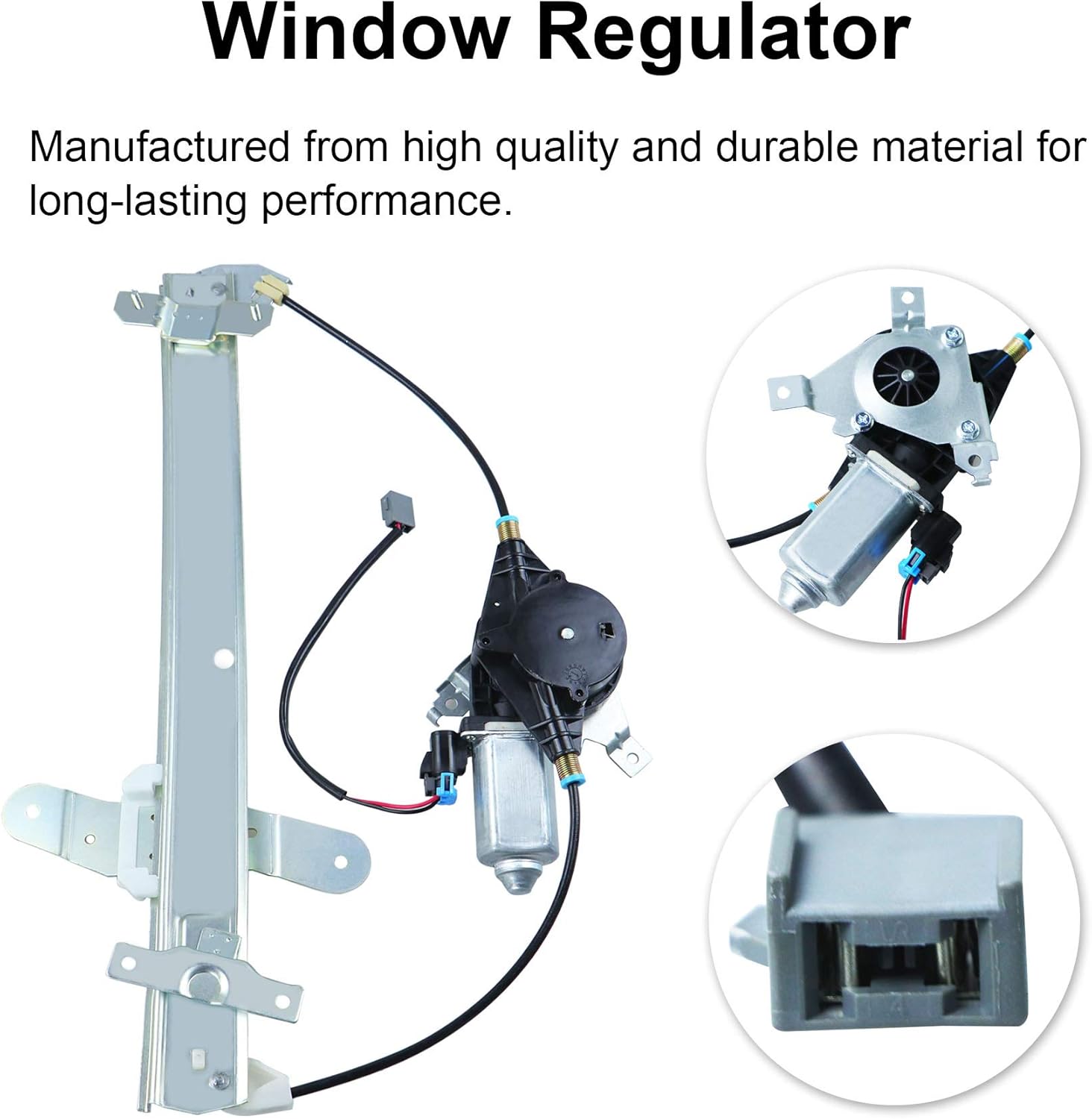 Front Left Driver Side Power Window Regulator with Motor Assembly Pack of 2 D506