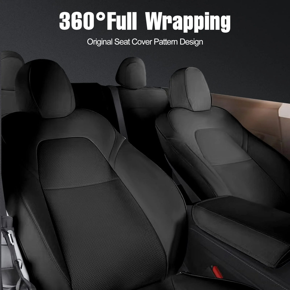 Black Waterproof Full Set Seat Covers G931