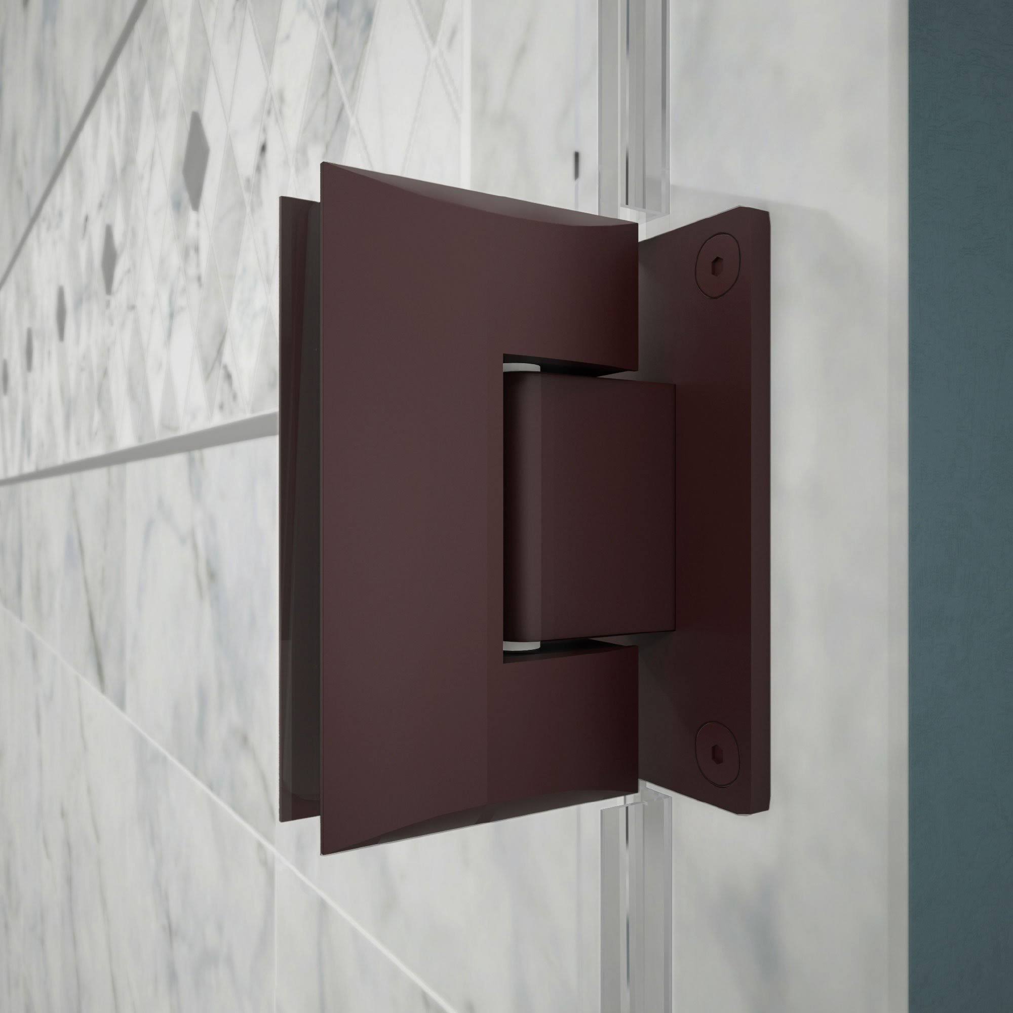 Hinged Shower Door, Oil Rubbed Bronze Finish Hardware H48848