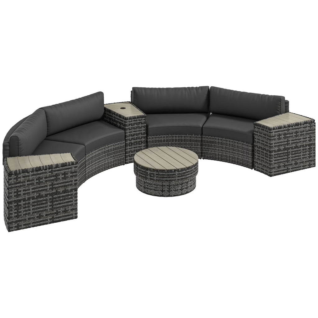Gray 8pc Patio Furniture Set with Sofa and Chair I46892