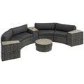 Gray 8pc Patio Furniture Set with Sofa and Chair I46892