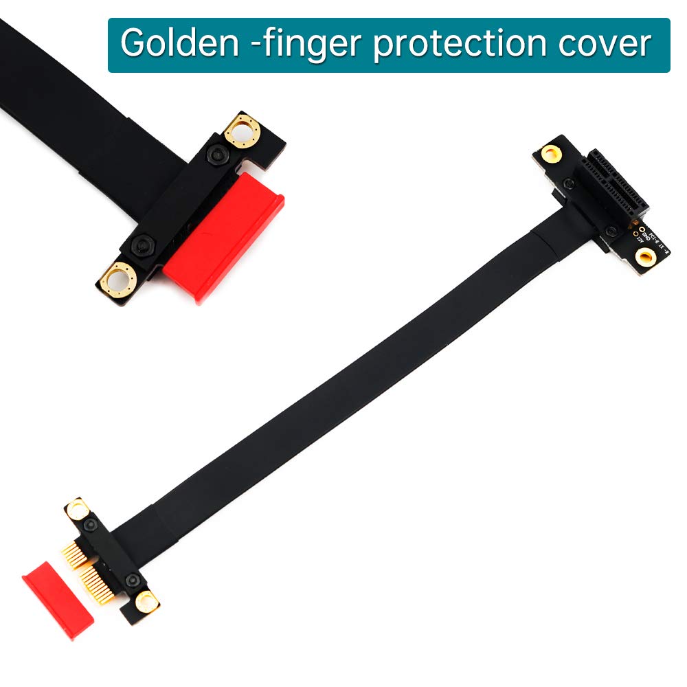 PCI Express 36PIN 1X Extender Extension Cable (90 Degree 20cm) Pack of 2 J7521