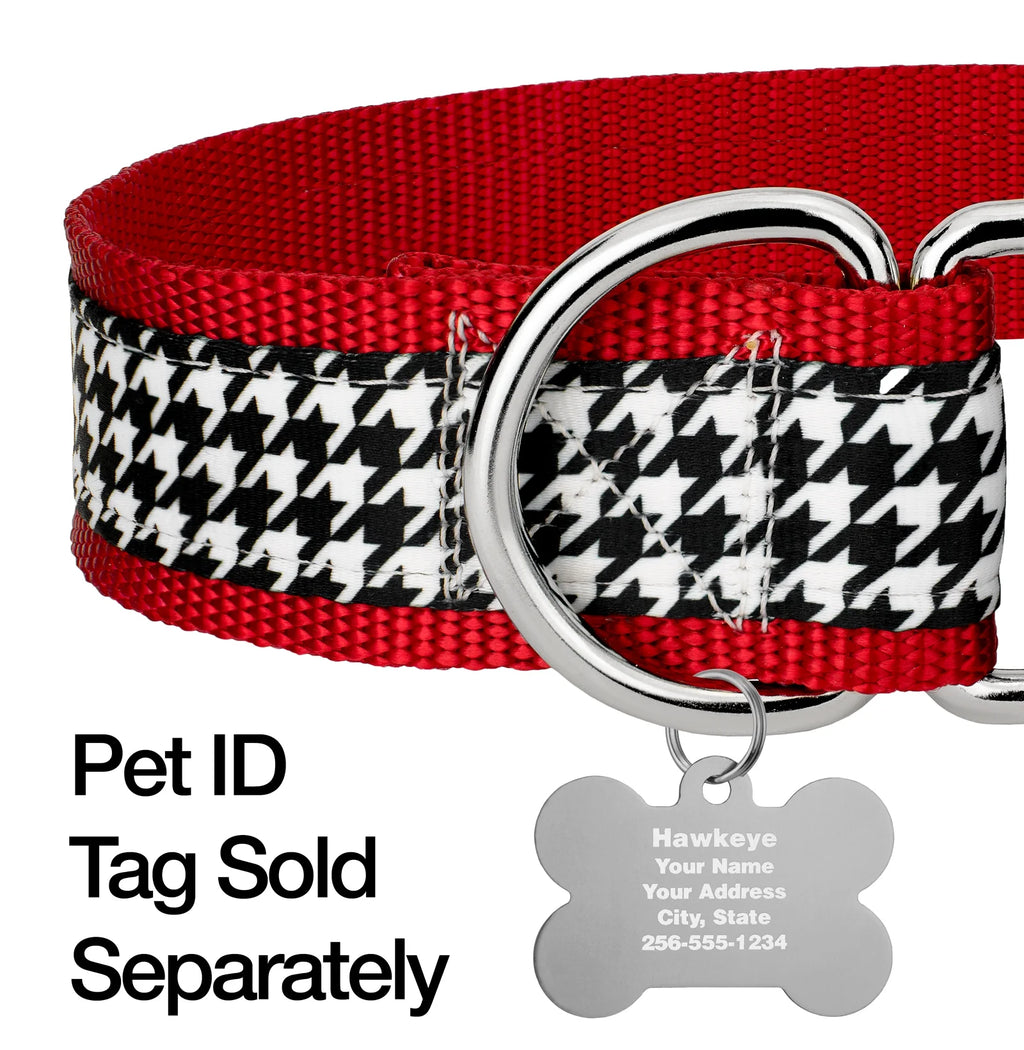 Houndstooth Martingale Dog Collar, 1 1/2 inch, Large D260