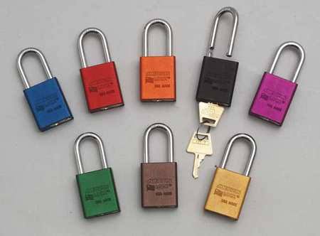 Yellow Lockout Padlock, 1-7/8x22h, pk6 A1681