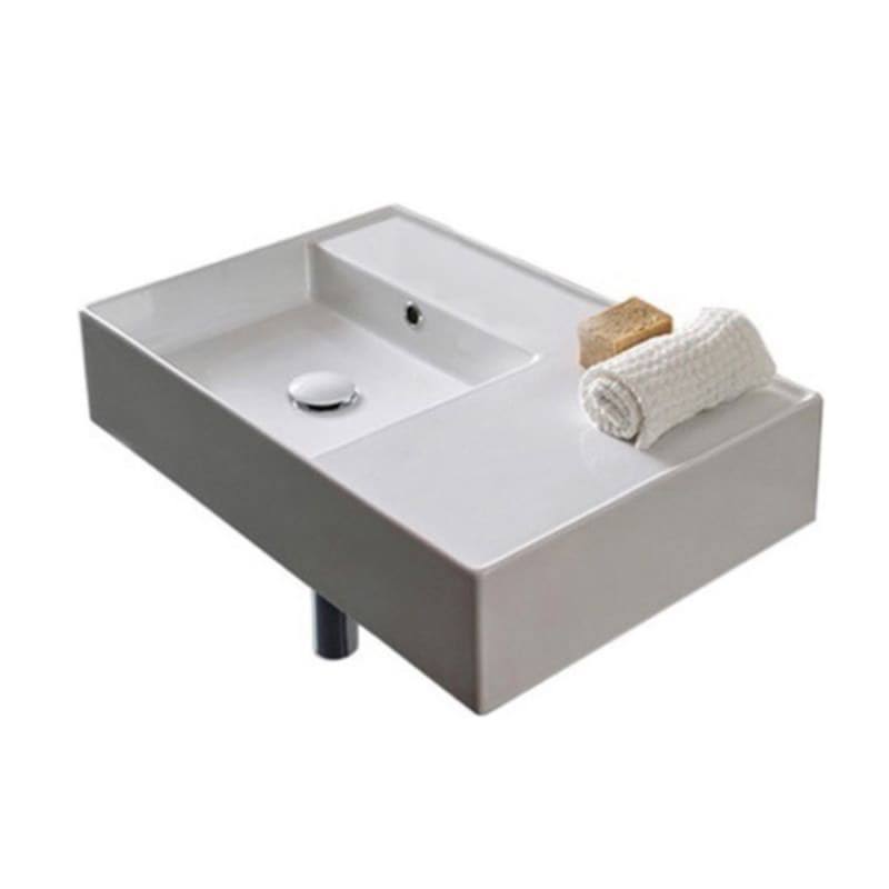 Ceramic Rectangular Vessel Bathroom Sink with Overflow U32596