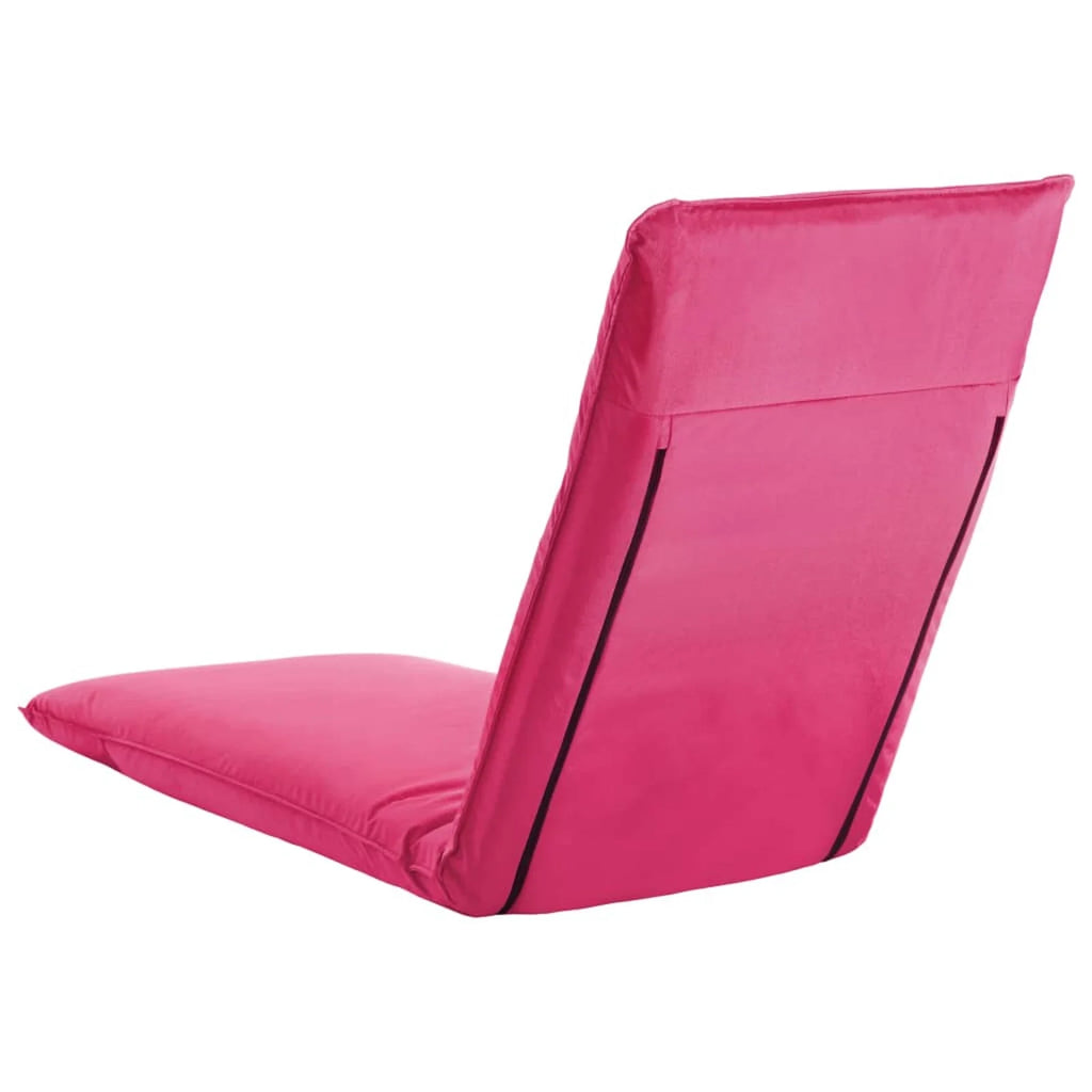 Pink Folding Oxford Fabric Chaise Lounge Chair 68.9 x 22 x 3.9 Inches P93479