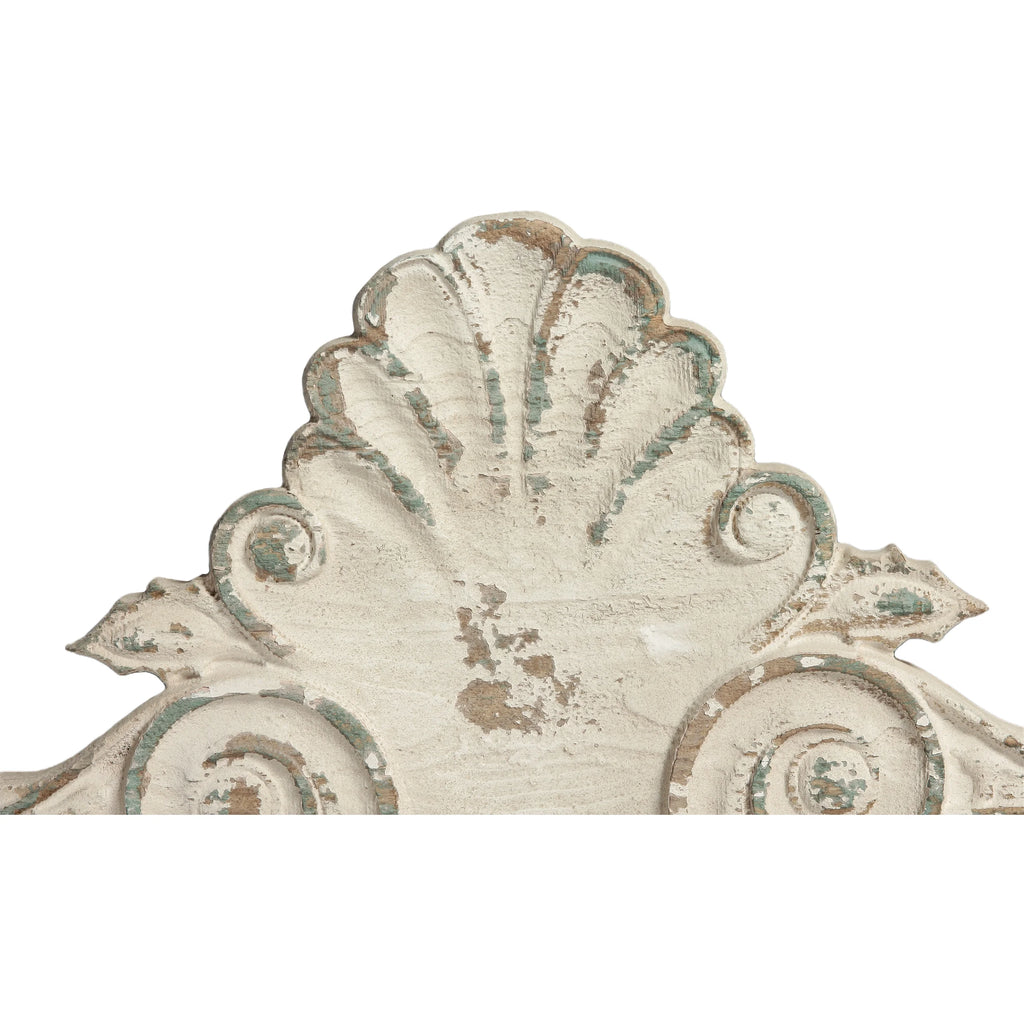Distressed White Wooden Wall Decor W527494