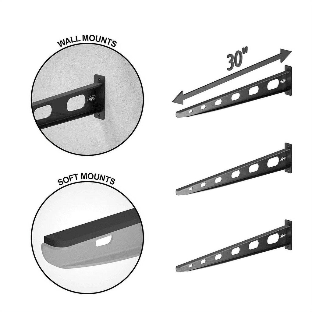 3 Pack Wall Mounted Kayak Rack 30" Arms G727704