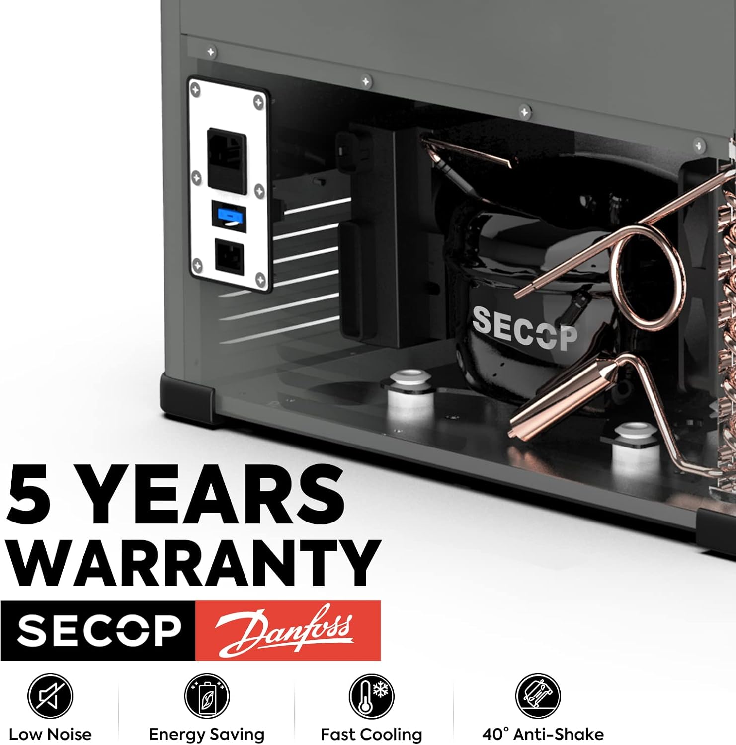 68.6 Quart Double Zone Portable Refrigerator with SECOP Compressor F6647
