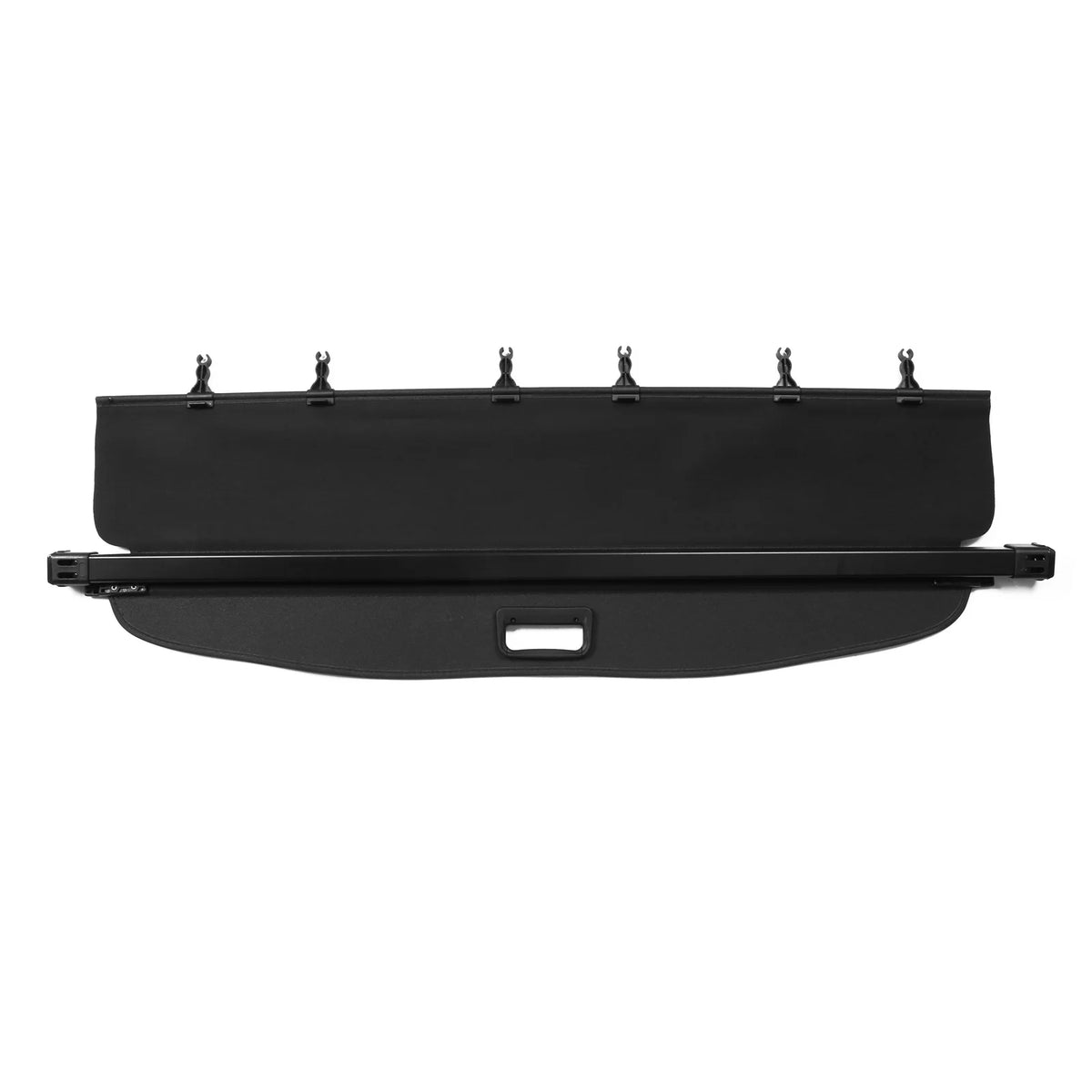 Black PVC & Aluminum Rod Retractable Cargo Cover O2671