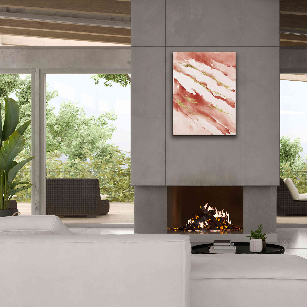 Red Giclee Canvas Wall Art, 26"x34" N5357
