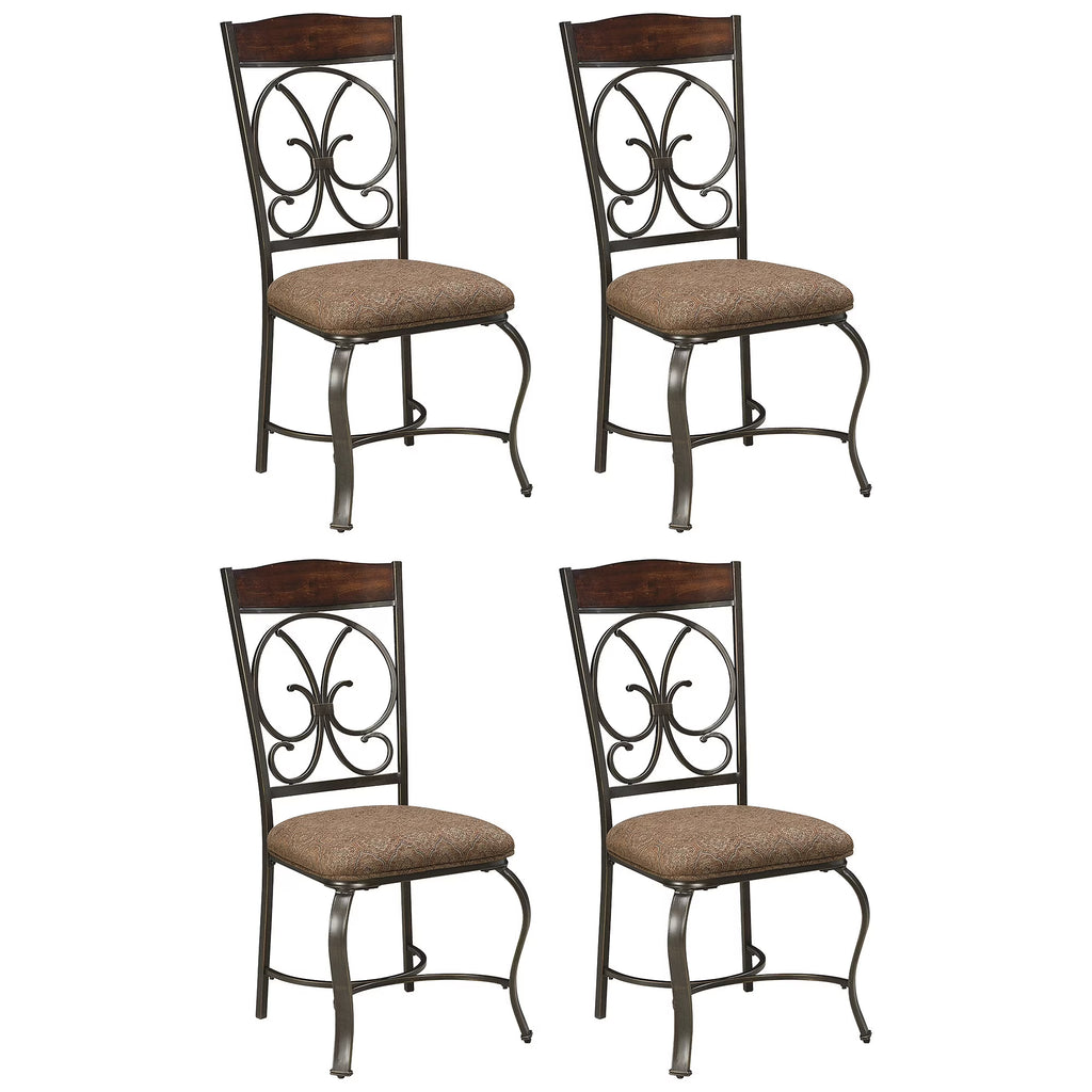 Brown Upholstered Side Chair, Set of 4 P57224
