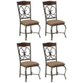 Brown Upholstered Side Chair, Set of 4 P57224