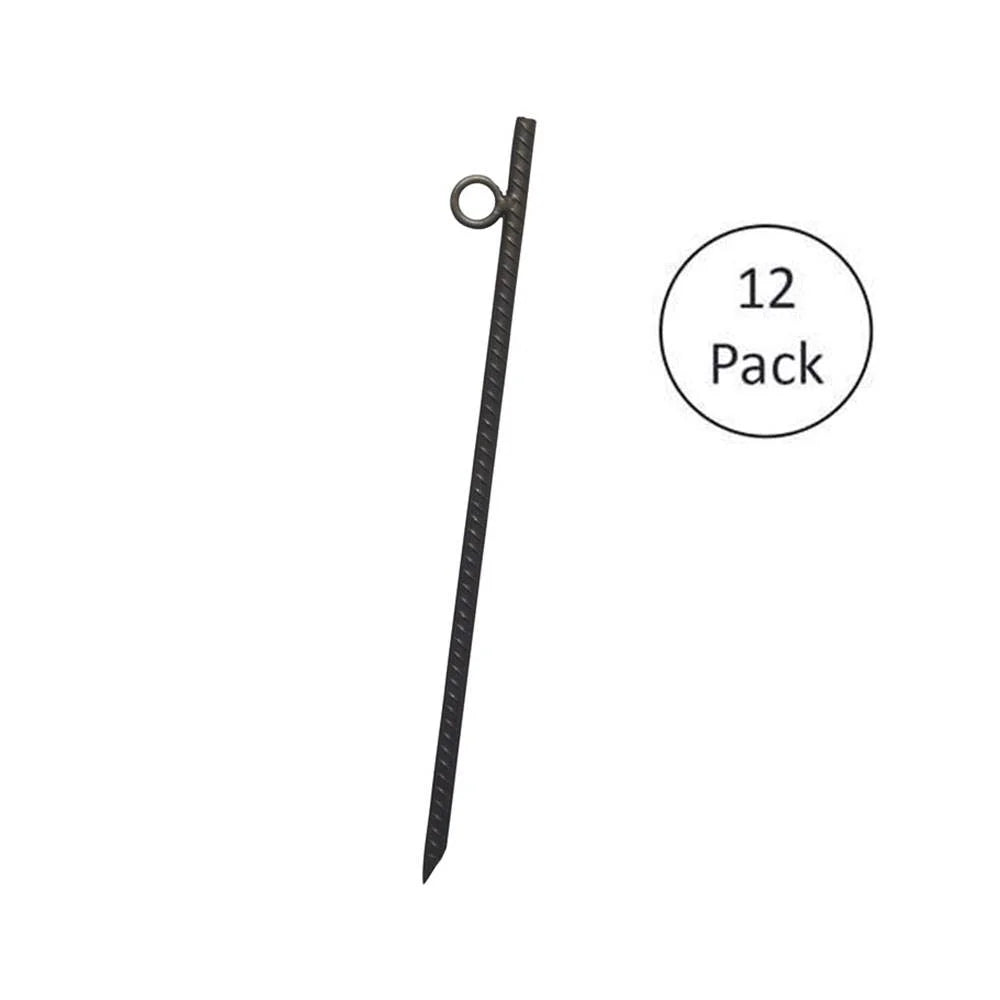 18 Inch Steel Tent Canopy Ground Stakes (12 Pack) W84380