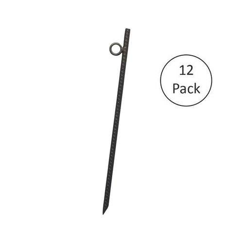 18 Inch Steel Tent Canopy Ground Stakes (12 Pack) W84380