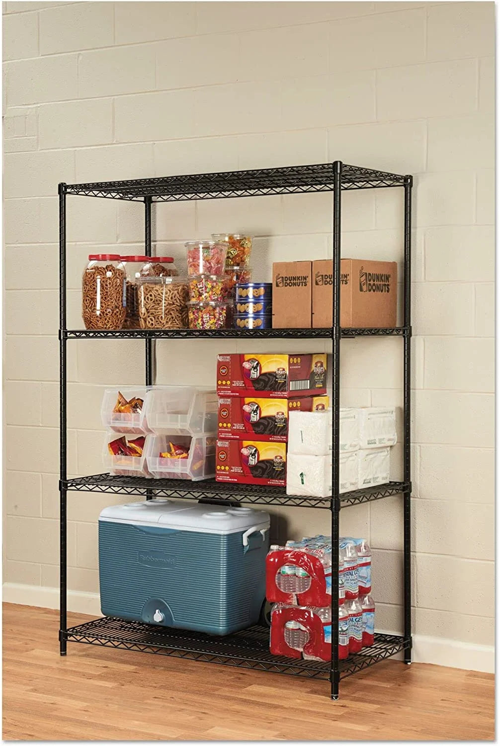 4 Shelf Wire Shelving Unit, 36" L x 14" W x 54" H C71239