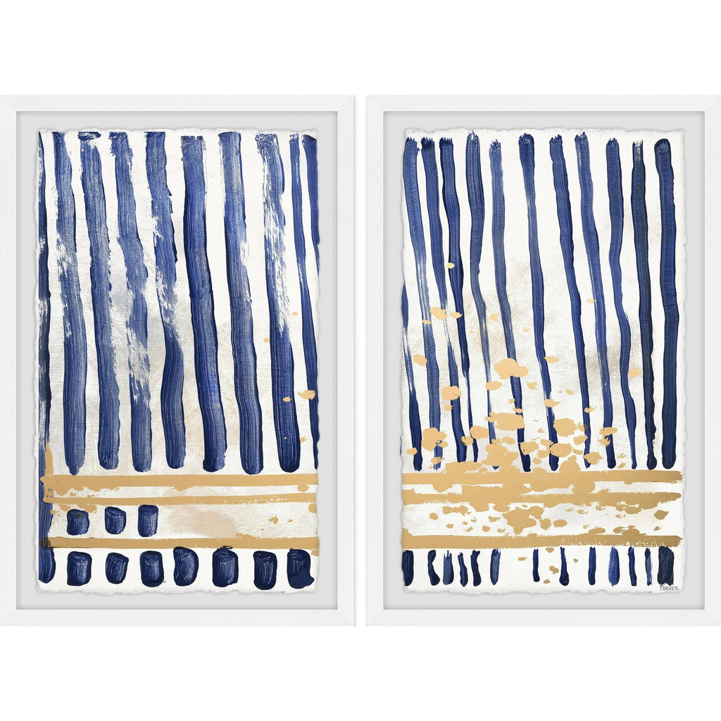 Blue Verticals Diptych, 18 inch x 24 inch D373363