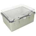 Gray ABS Plastic IP65 Junction Box with Clear Cover 8.7 x 6.7 x 4.3inch S17634