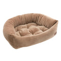 Camel Ripple Velour Dog Bed Z54400
