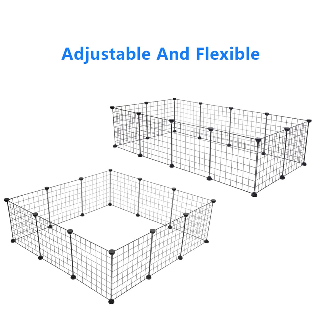 12 Pieces Small Animal Cage Indoor Portable Metal Wire Yard Fence N810895