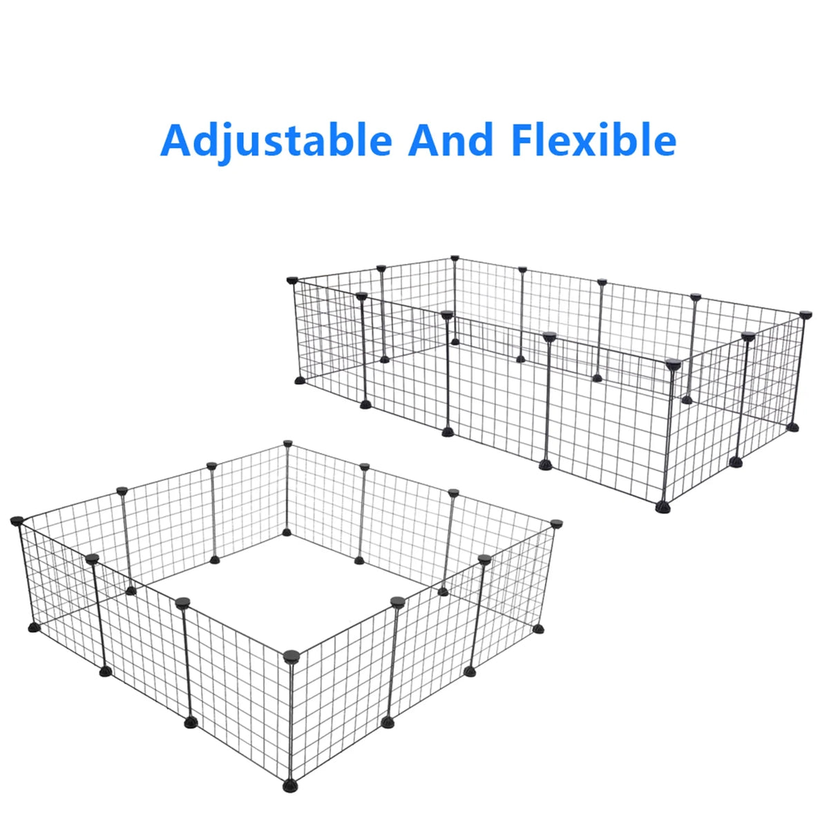 12 Pieces Small Animal Cage Indoor Portable Metal Wire Yard Fence N810895