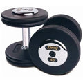 Black Chrome Endplates Cast Dumbbells - 120 lbs. - Sold as Pairs Y130923