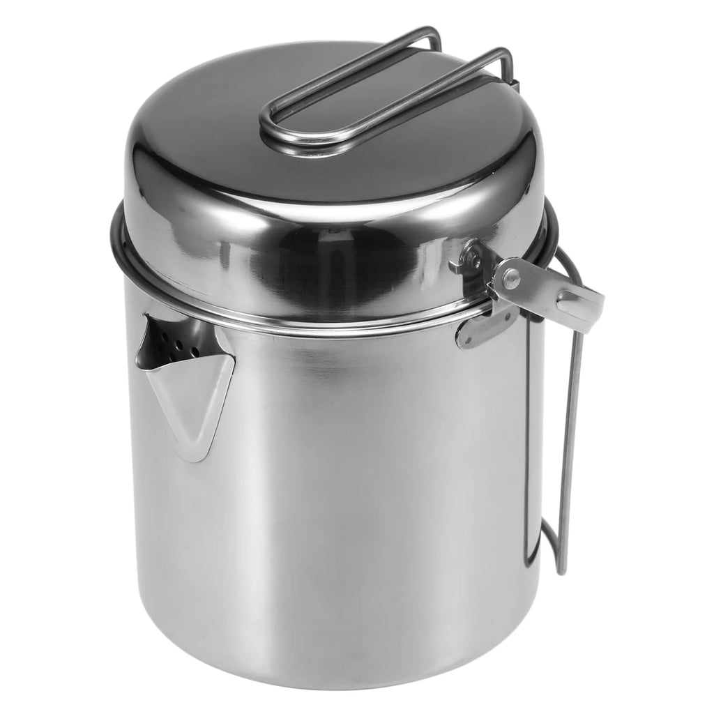 1L Stainless Steel Cooking Kettle with Foldable Handle M115916