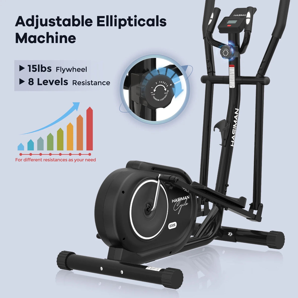 Magnetic Elliptical Exercise Machine with Pulse Rate Grips I69704