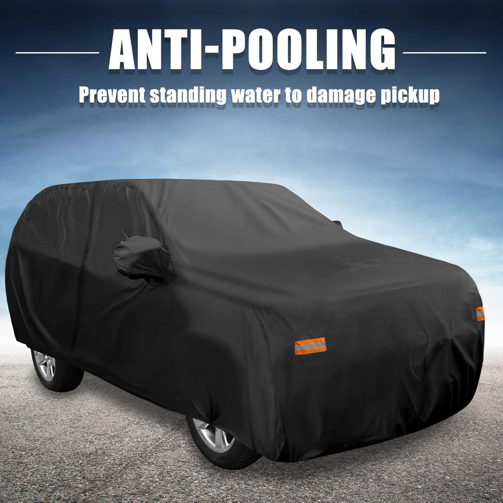 Black 190T PU Waterproof SUV Car Cover Pack of 2 R2411