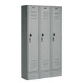 Gray 3 Door Single Tier Locker V246