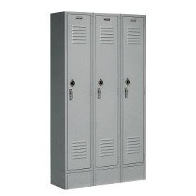 Gray 3 Door Single Tier Locker V246
