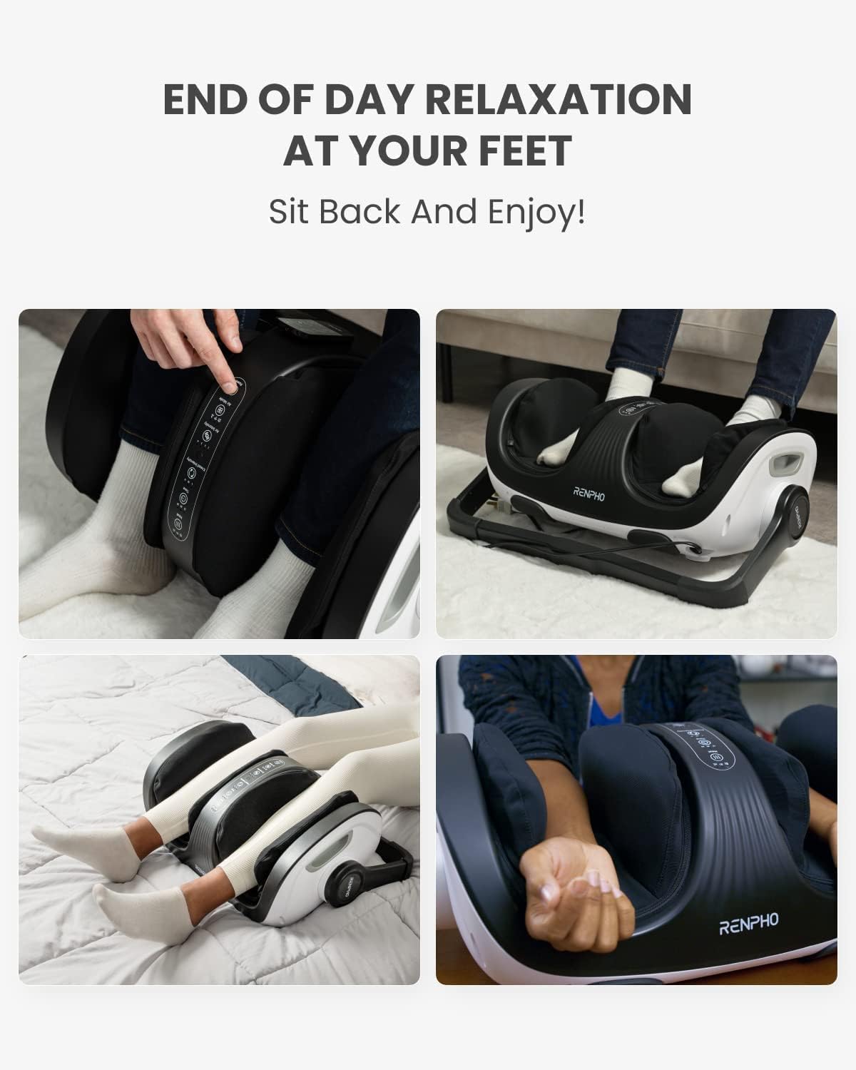 Shiatsu Foot and Calf Massager with Heat and Remote T639859