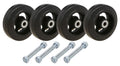 6x2 Rubber on Cast Iron Wheel Set of 4 N397219
