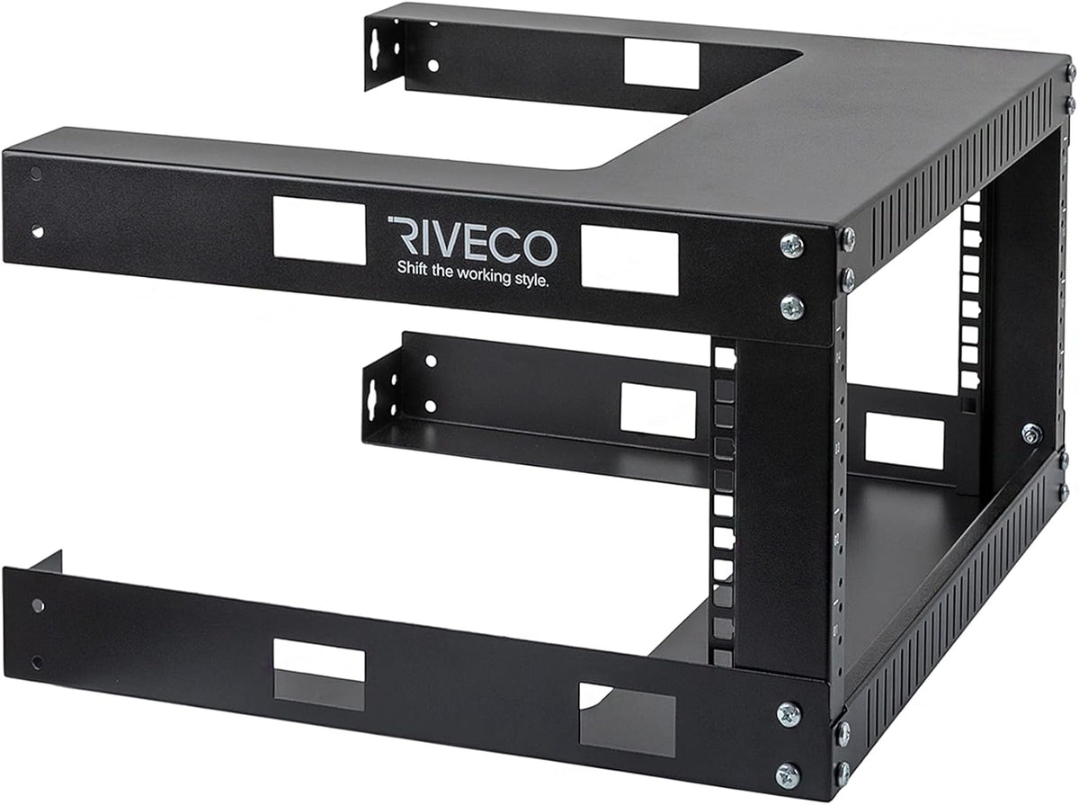 19 Wall Mount Network Rack 2 Post Open Frame Cabinet Black Pack of 2 Z2835