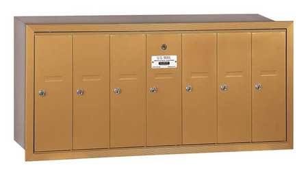 Brass Vertical Mailbox, 7 Doors F31397