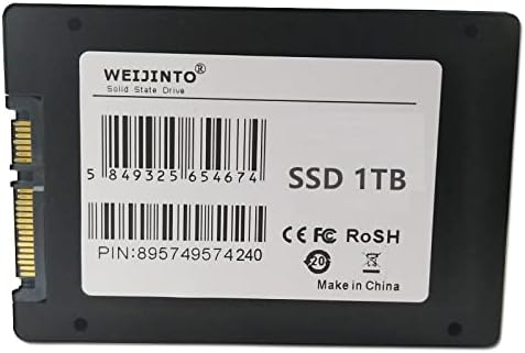 1TB SATAIII 2.5 inch 3D TLC NAND Internal Solid State Drive, Black, Pack of 2 Y15585